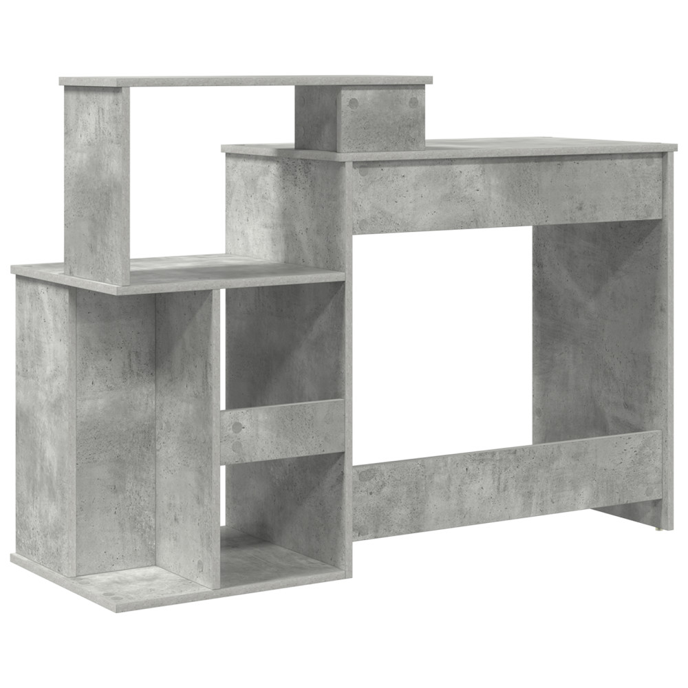 Produktbild för Skrivbord Betonggrå 120,5 x 44 x 88,5 cm Konstruerat trä
