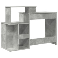 Produktbild för Skrivbord Betonggrå 120,5 x 44 x 88,5 cm Konstruerat trä