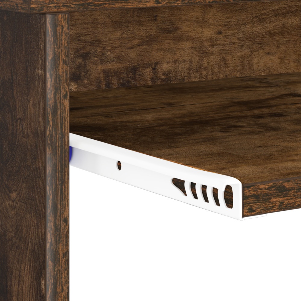 Produktbild för Skrivbord med låda Rökt ek 120,5 x 44 x 88,5 cm Konstruerat trä