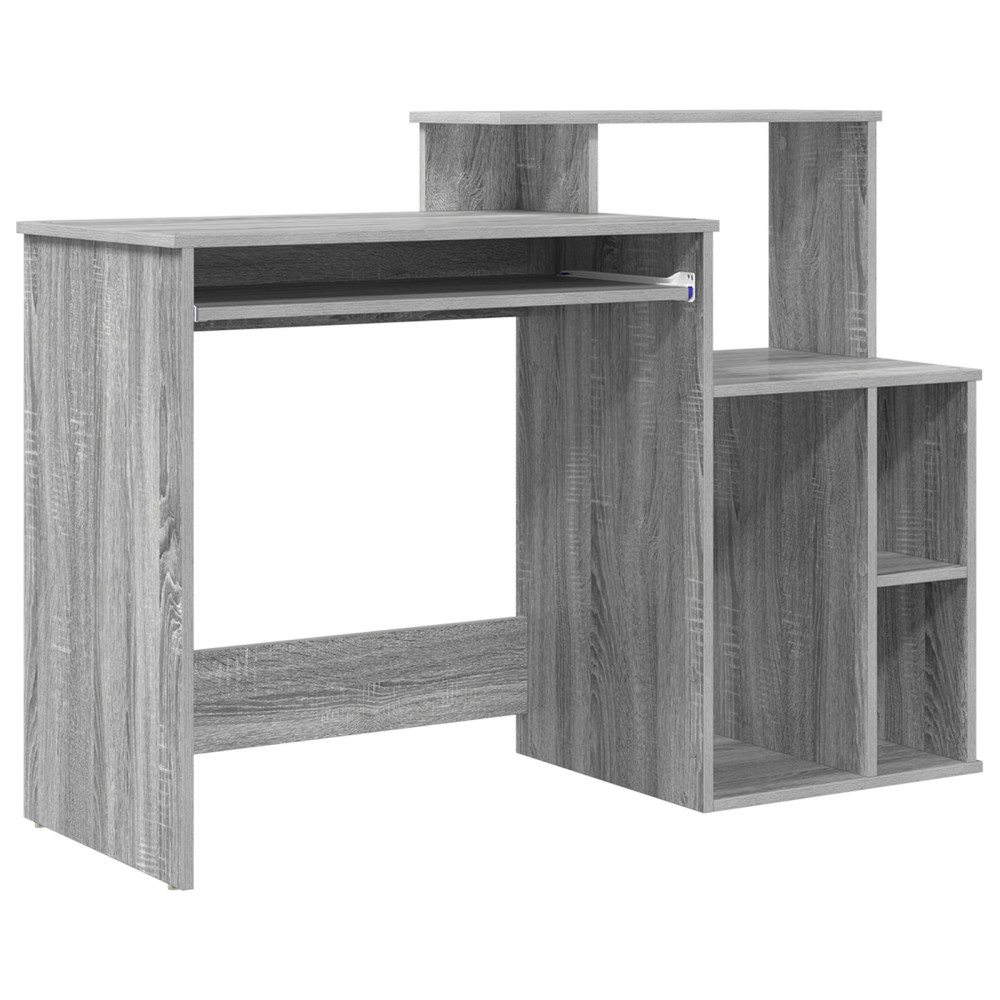 Produktbild för Skrivbord Grå Sonoma 120,5 x 44 x 88,5 cm Konstruerat trä
