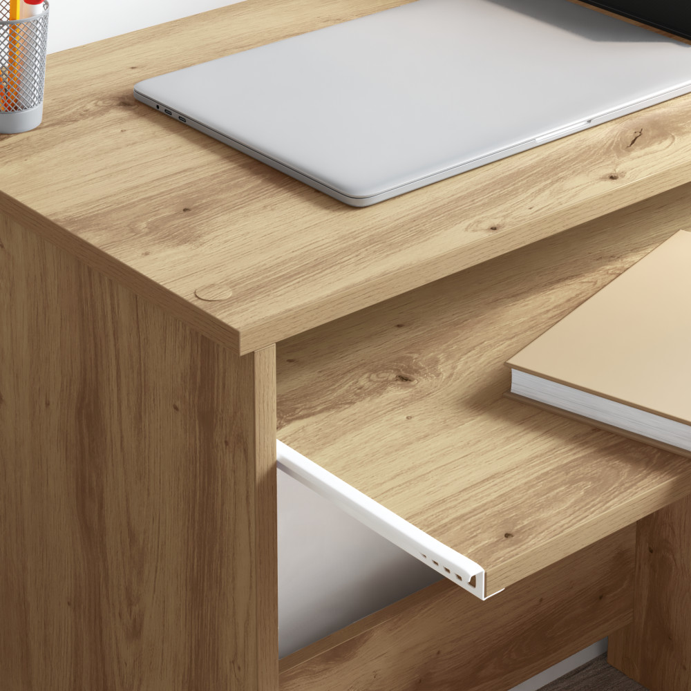 Produktbild för Skrivbord Artisan Ek 120,5 x 44 x 88,5 cm Konstruerat trä