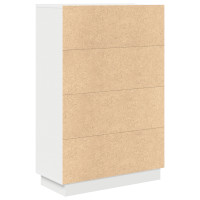 Produktbild för Skrivbord med hylla Vit 71.5 x 31.5 x 106.5 cm Konstruerat trä