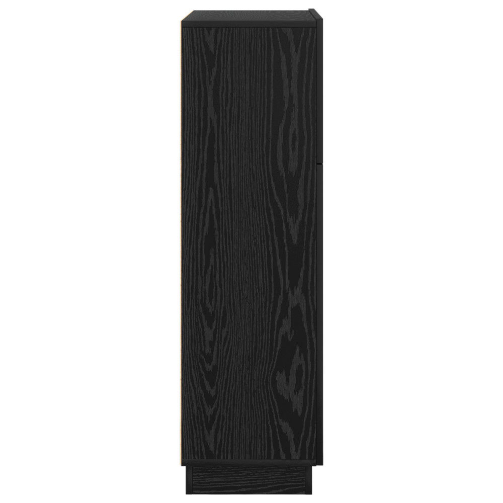 Produktbild för Skrivbord Svart Ek 71.5 x 31.5 x 106.5 cm Konstruerat trä