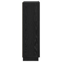 Produktbild för Skrivbord Svart Ek 71.5 x 31.5 x 106.5 cm Konstruerat trä