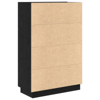 Produktbild för Skrivbord Svart Ek 71.5 x 31.5 x 106.5 cm Konstruerat trä