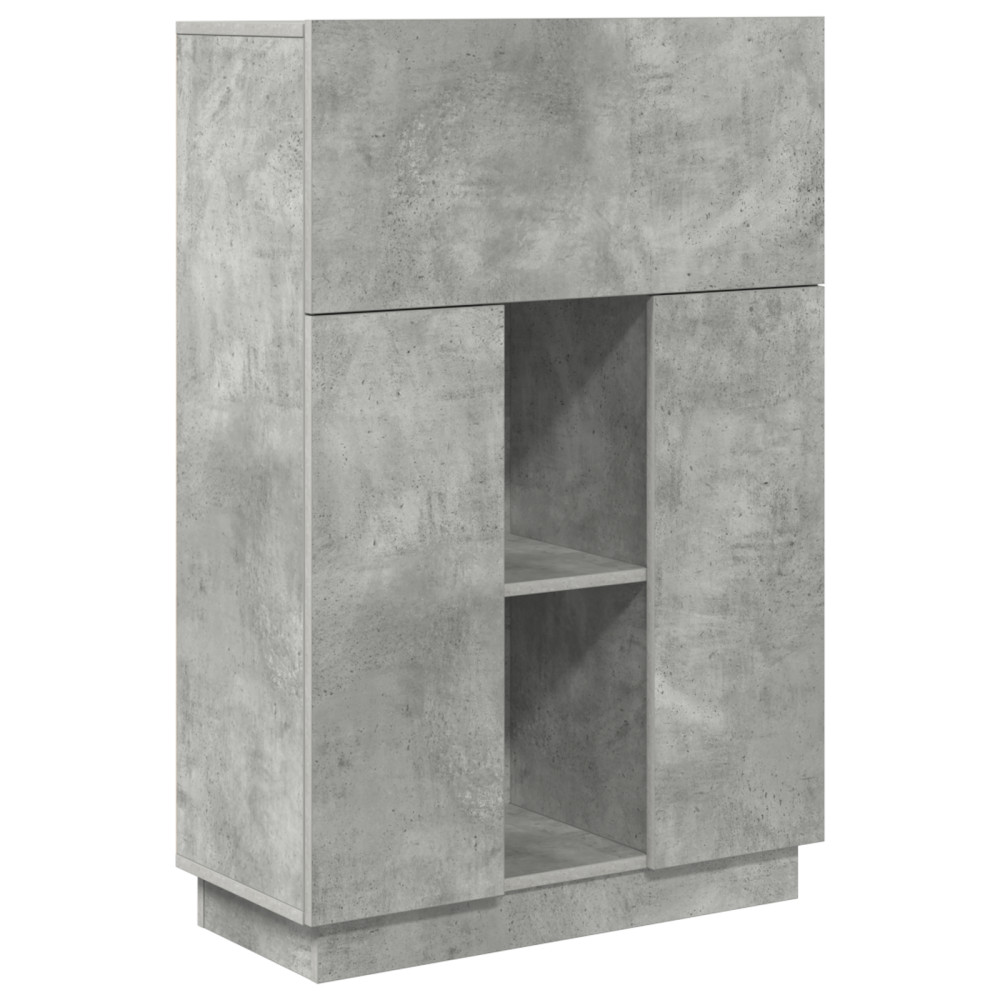 Produktbild för Skrivbord Betonggrå 71.5 x 31.5 x 106.5 cm Konstruerat trä