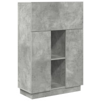 Produktbild för Skrivbord Betonggrå 71.5 x 31.5 x 106.5 cm Konstruerat trä