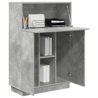 Produktbild för Skrivbord Betonggrå 71.5 x 31.5 x 106.5 cm Konstruerat trä