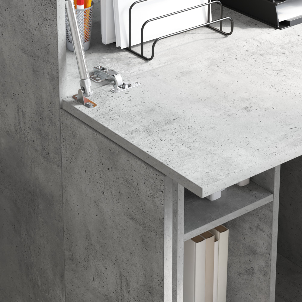 Produktbild för Skrivbord Betonggrå 71.5 x 31.5 x 106.5 cm Konstruerat trä