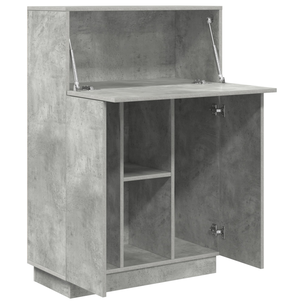 Produktbild för Skrivbord Betonggrå 71.5 x 31.5 x 106.5 cm Konstruerat trä