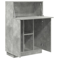 Produktbild för Skrivbord Betonggrå 71.5 x 31.5 x 106.5 cm Konstruerat trä