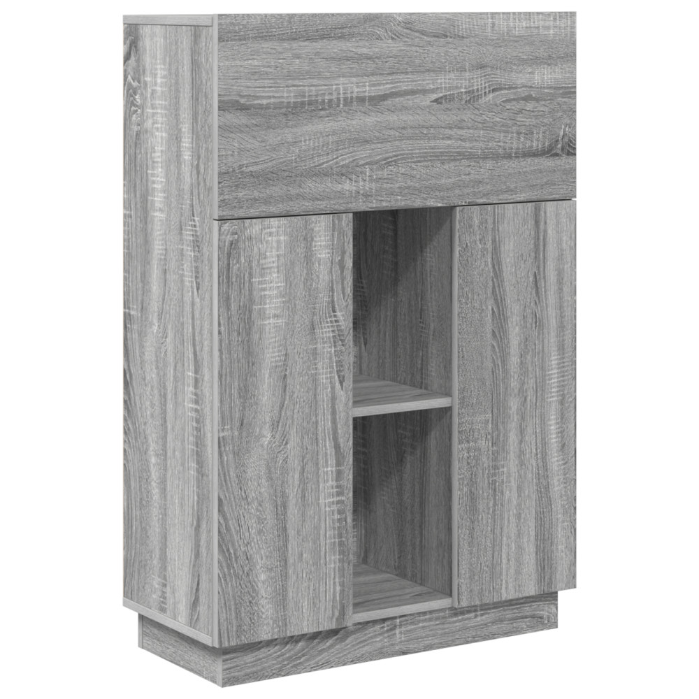 Produktbild för Skrivbord Grå Sonoma 71.5 x 31.5 x 106.5 cm Konstruerat trä
