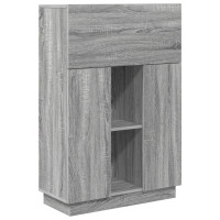 Produktbild för Skrivbord Grå Sonoma 71.5 x 31.5 x 106.5 cm Konstruerat trä