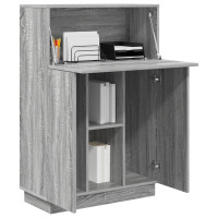 Produktbild för Skrivbord Grå Sonoma 71.5 x 31.5 x 106.5 cm Konstruerat trä