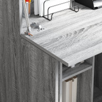 Produktbild för Skrivbord Grå Sonoma 71.5 x 31.5 x 106.5 cm Konstruerat trä