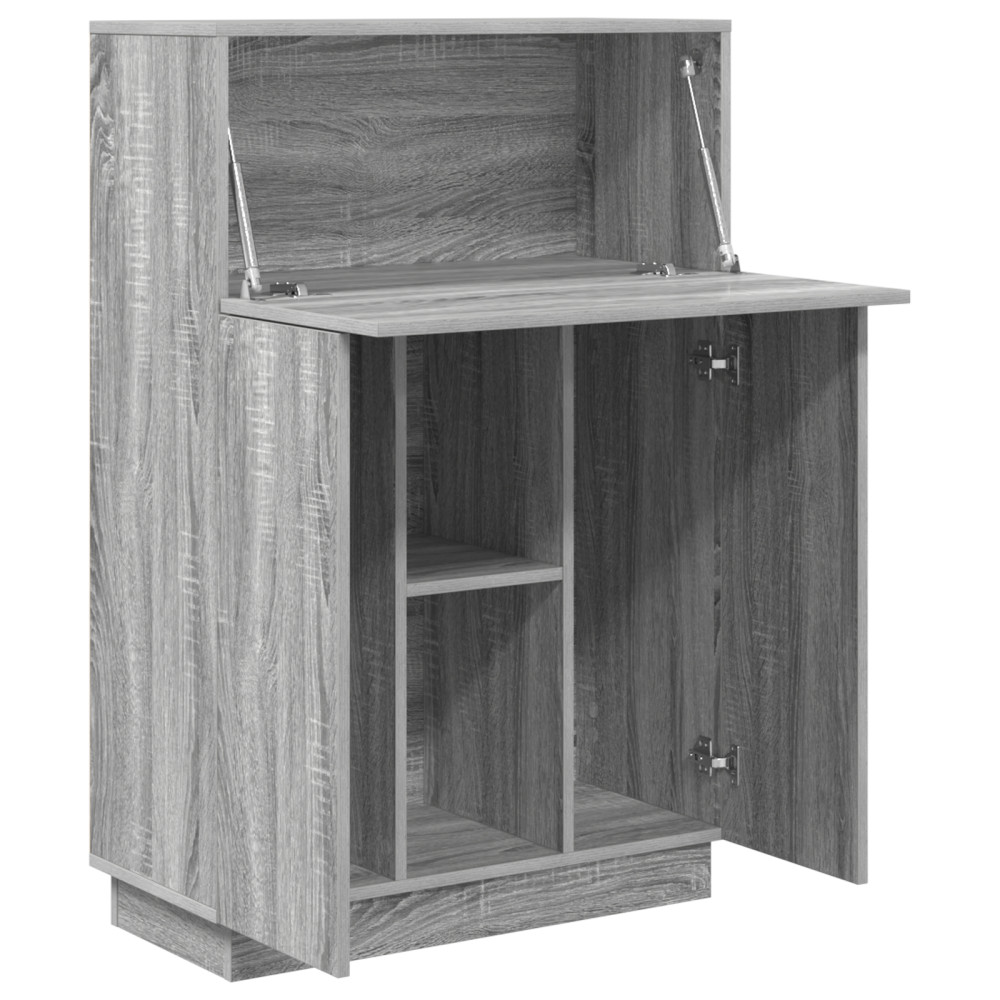 Produktbild för Skrivbord Grå Sonoma 71.5 x 31.5 x 106.5 cm Konstruerat trä