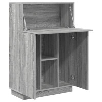 Produktbild för Skrivbord Grå Sonoma 71.5 x 31.5 x 106.5 cm Konstruerat trä