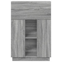 Produktbild för Skrivbord Grå Sonoma 71.5 x 31.5 x 106.5 cm Konstruerat trä