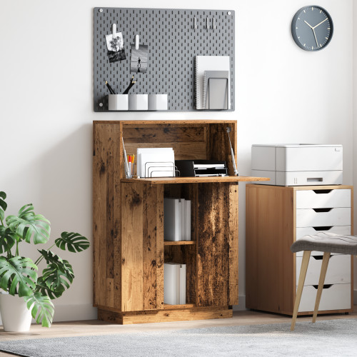 vidaXL Skrivbord Gammalt trä 71.5 x 31.5 x 106.5 cm Konstruerat trä