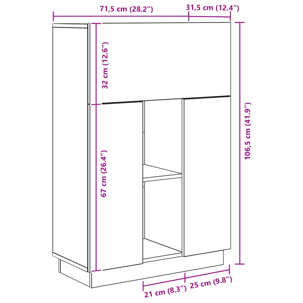 Produktbild för Skrivbord Gammalt trä 71.5 x 31.5 x 106.5 cm Konstruerat trä