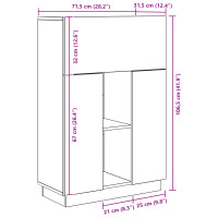 Produktbild för Skrivbord Gammalt trä 71.5 x 31.5 x 106.5 cm Konstruerat trä