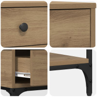 Produktbild för Konsolbord artisan ek 75 x 34,5 x 75 cm Konstruerat trä