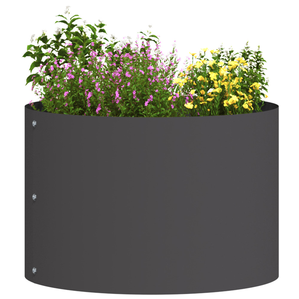 Produktbild för Krukring Svart 30 x 30 x 20 cm Kallvalsat stål