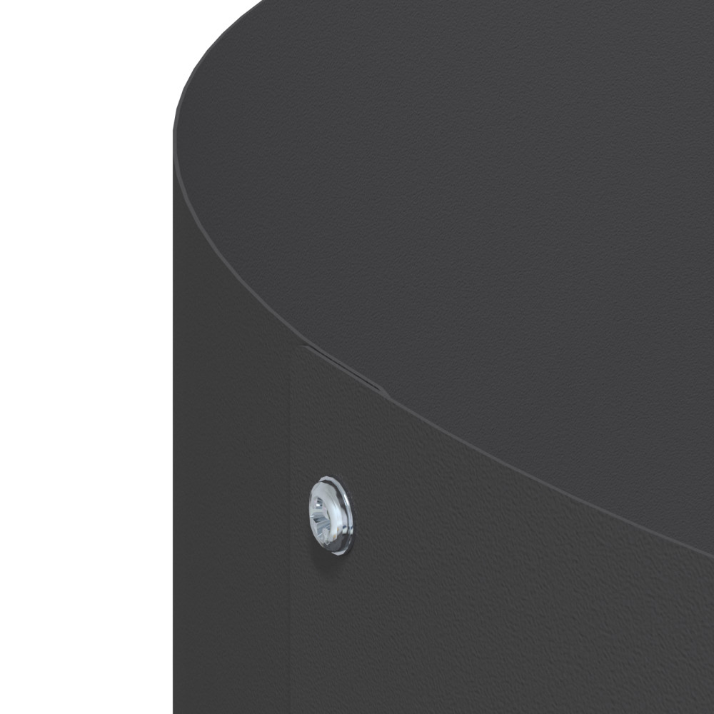 Produktbild för Krukring Svart 30 x 30 x 20 cm Kallvalsat stål