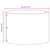 Produktbild för Krukring Svart 30 x 30 x 20 cm Kallvalsat stål