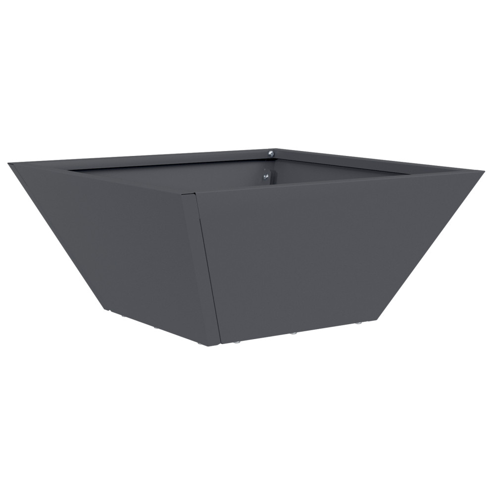 Produktbild för Trädgårdsplanterare Antracit 35 x 35 x 15 cm Kallvalsat stål