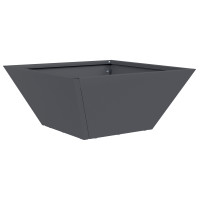 Produktbild för Trädgårdsplanterare Antracit 35 x 35 x 15 cm Kallvalsat stål