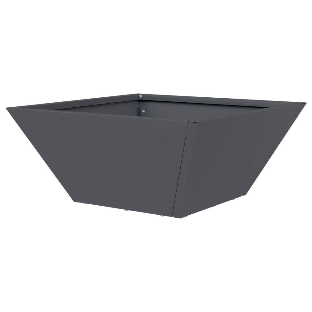 Produktbild för Trädgårdsplanterare Antracit 35 x 35 x 15 cm Kallvalsat stål