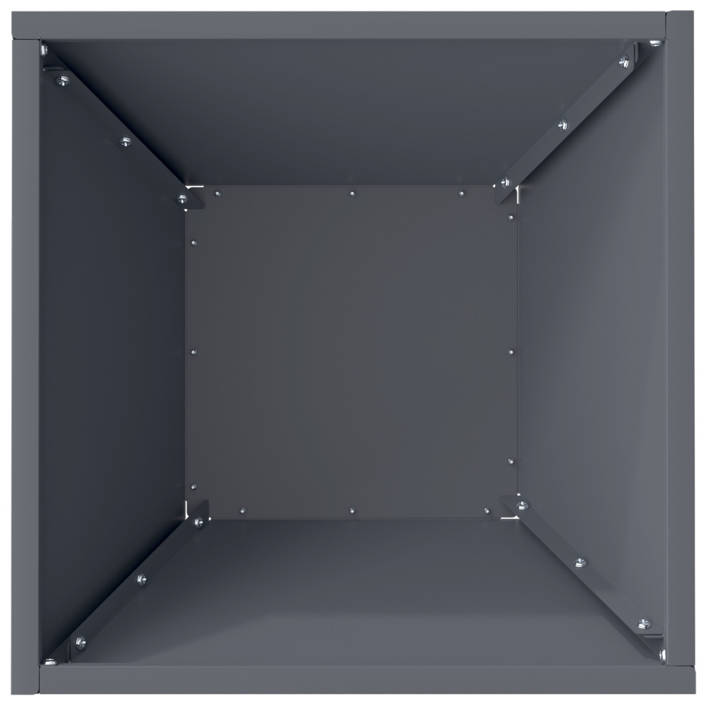 Produktbild för Trädgårdsplanterare Antracit 35 x 35 x 15 cm Kallvalsat stål