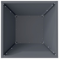 Produktbild för Trädgårdsplanterare Antracit 35 x 35 x 15 cm Kallvalsat stål
