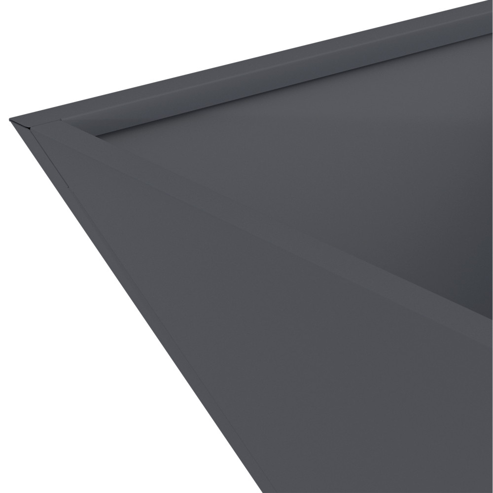 Produktbild för Trädgårdsplanterare Antracit 35 x 35 x 15 cm Kallvalsat stål