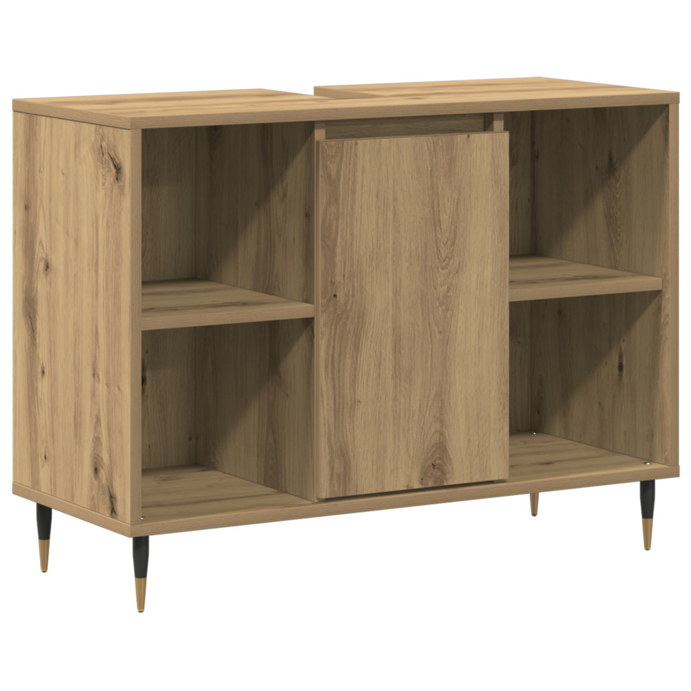 Produktbild för Badrumsskåp med dörr Artisan Ek 80 x 33 x 60 cm Konstruerat trä