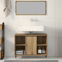 Produktbild för Badrumsskåp med dörr Artisan Ek 80 x 33 x 60 cm Konstruerat trä