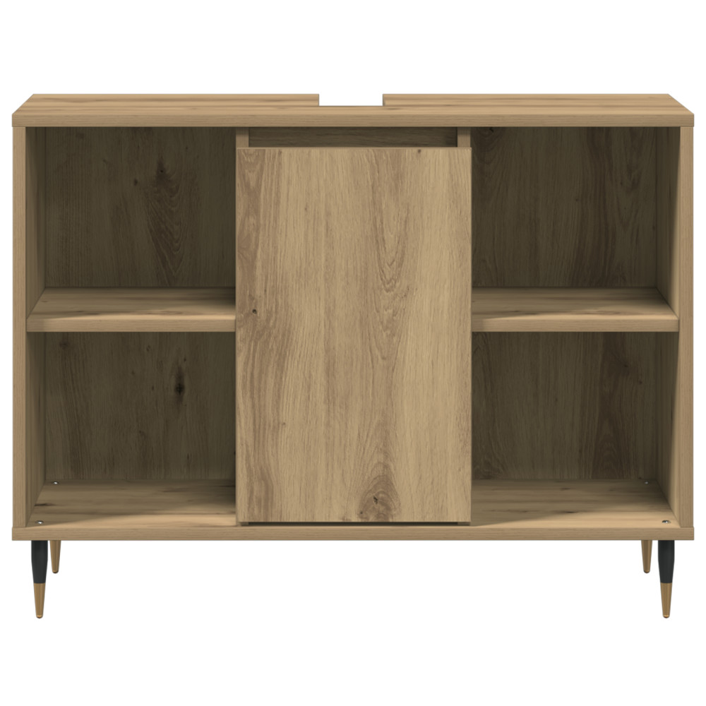 Produktbild för Badrumsskåp med dörr Artisan Ek 80 x 33 x 60 cm Konstruerat trä