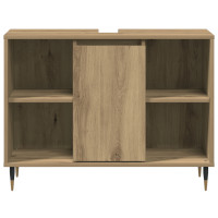 Produktbild för Badrumsskåp med dörr Artisan Ek 80 x 33 x 60 cm Konstruerat trä
