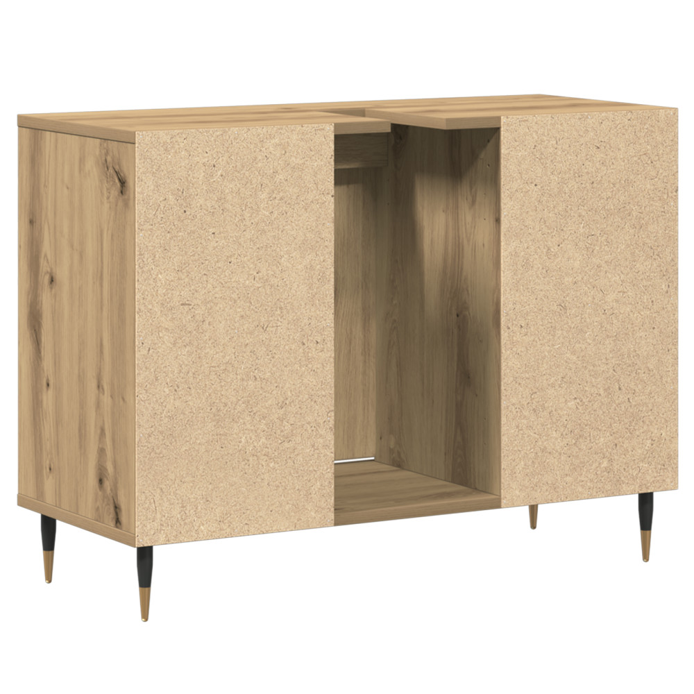 Produktbild för Badrumsskåp med dörr Artisan Ek 80 x 33 x 60 cm Konstruerat trä