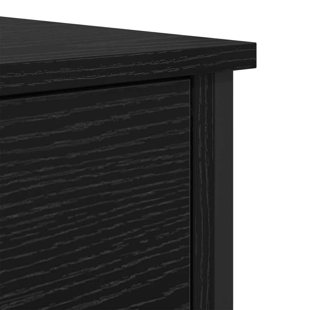 Produktbild för Nattduksbord 2 pcs Svart Ek 40 x 42 x 60 cm Konstruerat trä