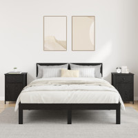 Produktbild för Nattduksbord 2 pcs Svart Ek 40 x 42 x 60 cm Konstruerat trä