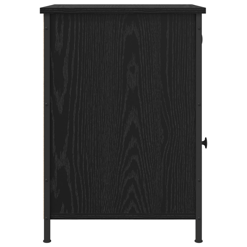 Produktbild för Nattduksbord 2 pcs Svart Ek 40 x 42 x 60 cm Konstruerat trä
