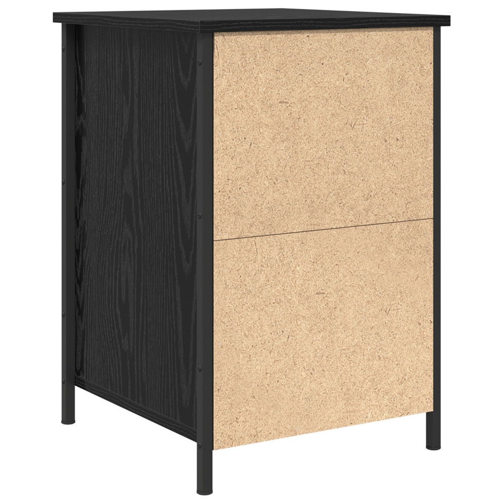 Produktbild för Nattduksbord 2 pcs Svart Ek 40 x 42 x 60 cm Konstruerat trä
