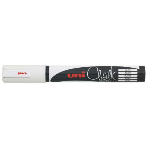 Uni-Ball Vattenbaserad chalk-marker PWE-5M vit