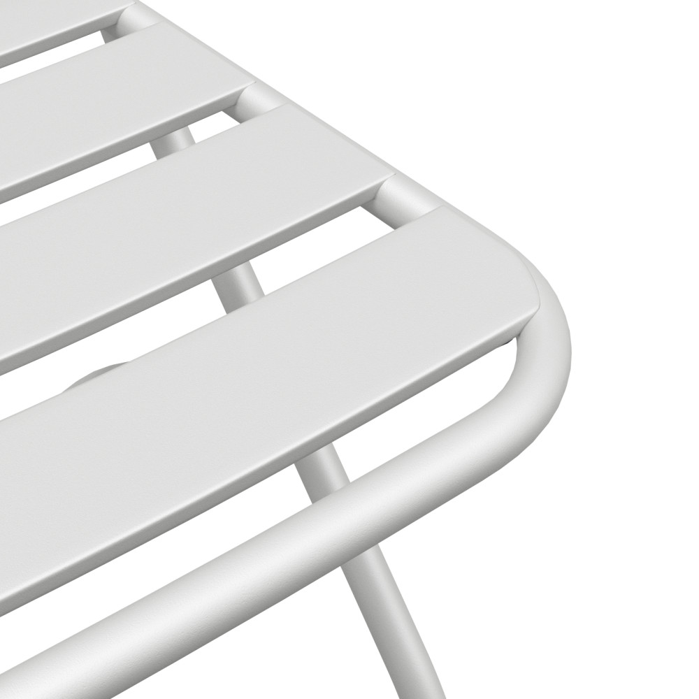 Produktbild för Fällstol för trädgård 2 pcs Vit 42 x 52 x 82cm