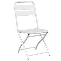 Produktbild för Fällstol för trädgård 2 pcs Vit 42 x 52 x 82cm