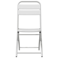 Produktbild för Fällstol för trädgård 2 pcs Vit 42 x 52 x 82cm