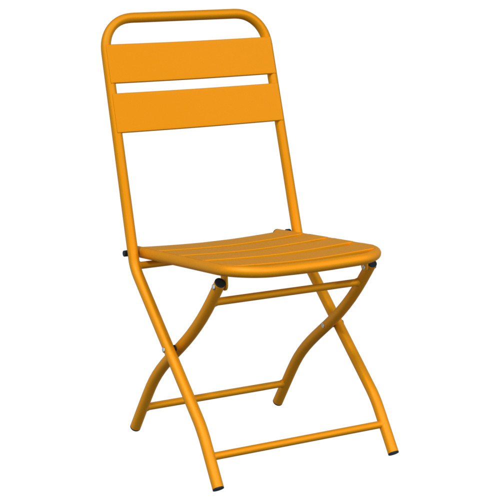 Produktbild för Fällstol för trädgård 2 pcs Senapsgul 42 x 52 x 82cm