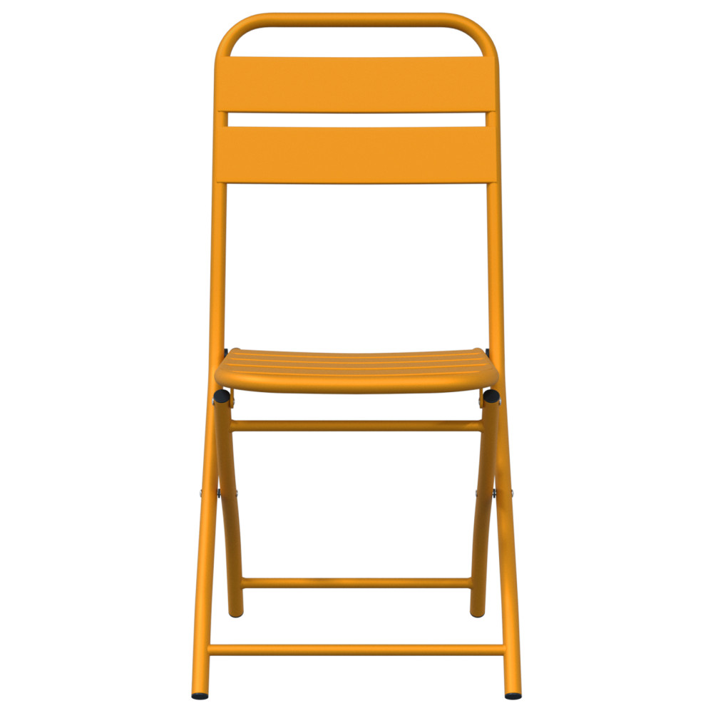 Produktbild för Fällstol för trädgård 2 pcs Senapsgul 42 x 52 x 82cm